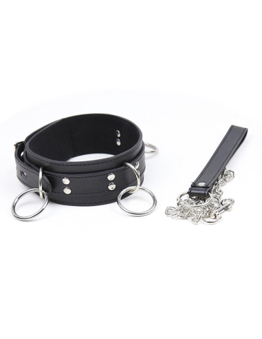 OHMAMA FETISH: Collar de Sumisión con 3 Anillas - Placer y Estilo para Todos