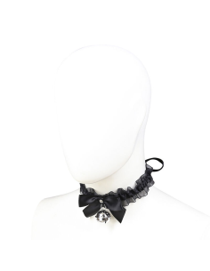 OHMAMA FETISH - Collar Fetish de Encajes con Cascabel para una Experiencia Sensual Única