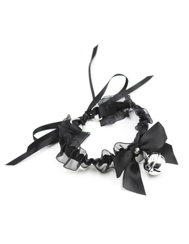 OHMAMA FETISH - Collar Fetish de Encajes con Cascabel para una Experiencia Sensual Única