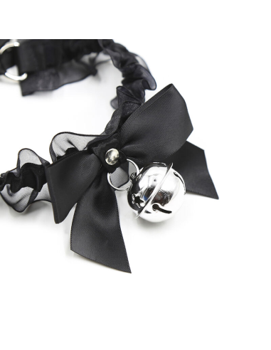 OHMAMA FETISH - Collar Fetish de Encajes con Cascabel para una Experiencia Sensual Única