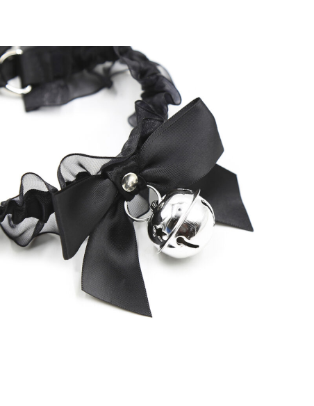 OHMAMA FETISH - Collar Fetish de Encajes con Cascabel para una Experiencia Sensual Única