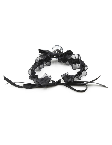 OHMAMA FETISH - Collar Fetish de Encajes con Cascabel para una Experiencia Sensual Única