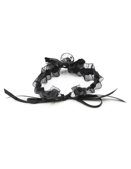 OHMAMA FETISH - Collar Fetish de Encajes con Cascabel para una Experiencia Sensual Única