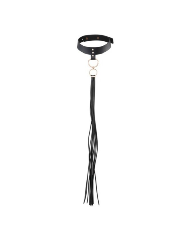 Collar con Flecos Negro Bijoux Indiscrets Maze - Accesorio Sexy para Juegos BDSM