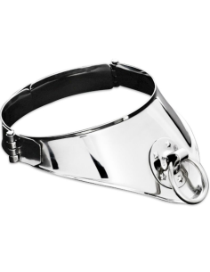METAL HARD - Collar de Restricción con Anilla y Candado 12.5 cm | Accesorio Fetiche Atractivo y Simbólico
