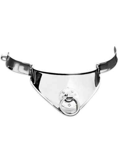 METAL HARD - Collar de Restricción con Anilla y Candado 12.5 cm | Accesorio Fetiche Atractivo y Simbólico