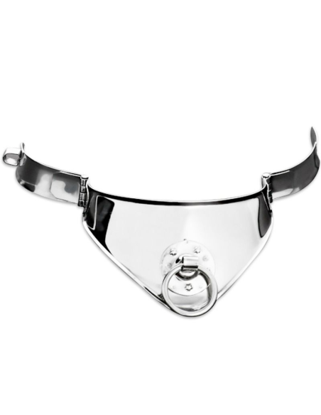 METAL HARD - Collar de Restricción con Anilla y Candado 12.5 cm | Accesorio Fetiche Atractivo y Simbólico
