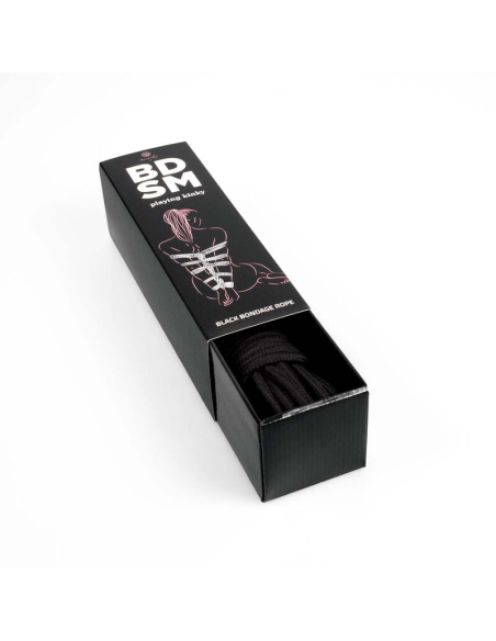 Cuerda Bondage Negra BDSM - SECRETPLAY | Shibari de 10m para Principiantes y Expertos