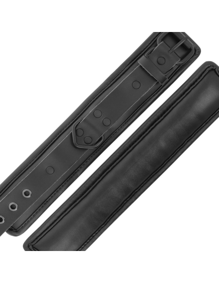 Esposas y Collar de Cuero Negro DARKNESS