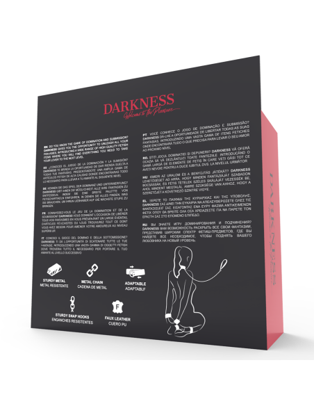 Esposas y Collar de Cuero Negro DARKNESS