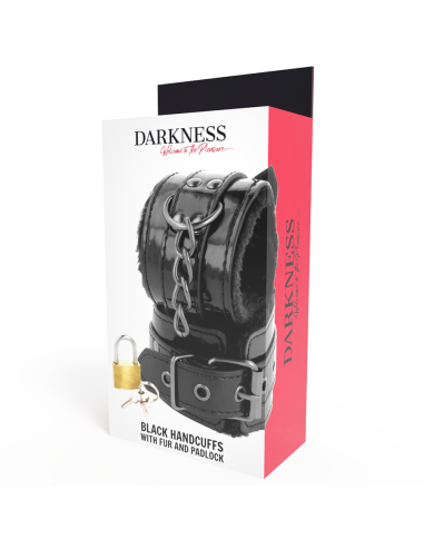 DARKNESS - Esposas de Cuero Ajustables con Candado