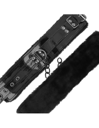 Esposas de Cuero Ajustables BLACK DARKNESS | BDSM Elegantes con Candado