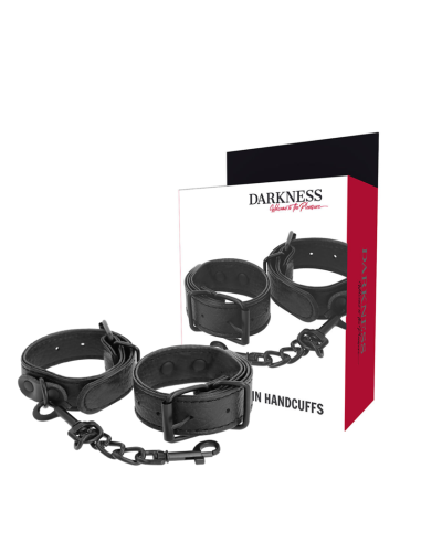 DARKNESS - Esposas Ancho Fino Texturizadas | Accesorio Sexy para Juegos BDSM