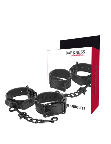 DARKNESS - Esposas Ancho Fino Texturizadas | Accesorio Sexy para Juegos BDSM
