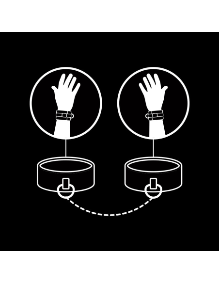 FETISH SUBMISSIVE - Esposas de Cuero Vegano con Forro de Neopreno | Accesorios BDSM Ajustables