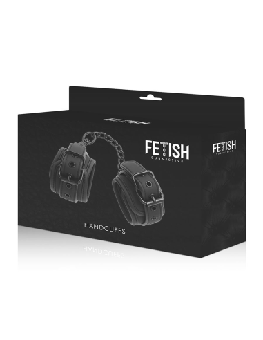 FETISH SUBMISSIVE - Esposas de Cuero Vegano con Forro de Neopreno | Accesorios BDSM Ajustables