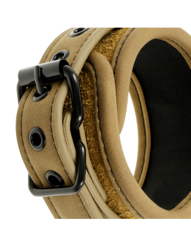 Esposas de Cuero Vegano FETISH SUBMISSIVE ORIGEN - Neopreno y Metal Sin Niquel para Juegos BDSM