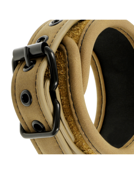 Esposas de Cuero Vegano FETISH SUBMISSIVE ORIGEN - Neopreno y Metal Sin Niquel para Juegos BDSM