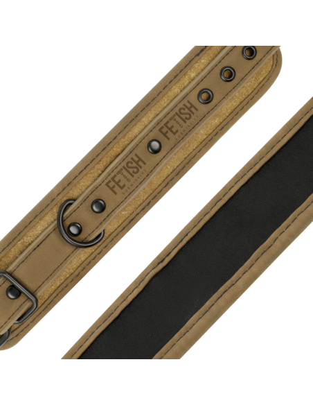 Esposas de Cuero Vegano FETISH SUBMISSIVE ORIGEN - Neopreno y Metal Sin Niquel para Juegos BDSM