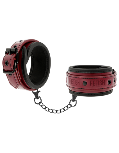 Esposas de Cuero Vegano con Forro de Neopreno - Fetish Submissive Dark Room