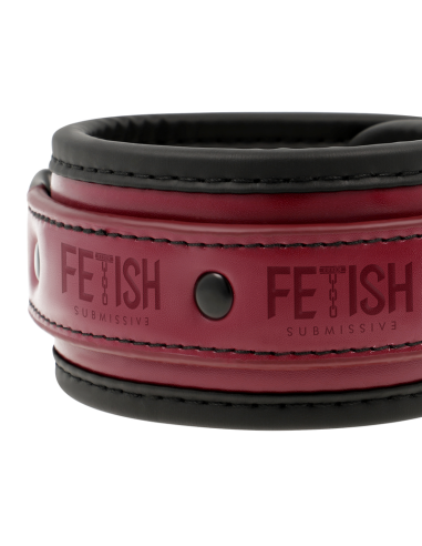 Esposas de Cuero Vegano con Forro de Neopreno - Fetish Submissive Dark Room