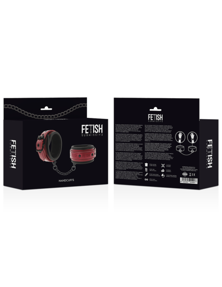 Esposas de Cuero Vegano con Forro de Neopreno - Fetish Submissive Dark Room