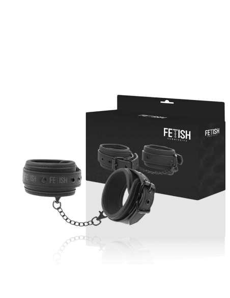 FETISH SUBMISSIVE - Esposas de Tobillo de Cuero Vegano con Forro de Neopreno para Juegos BDSM