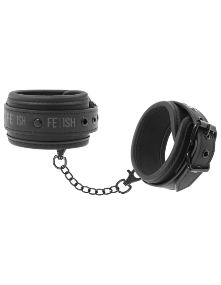 FETISH SUBMISSIVE - Esposas de Tobillo de Cuero Vegano con Forro de Neopreno para Juegos BDSM