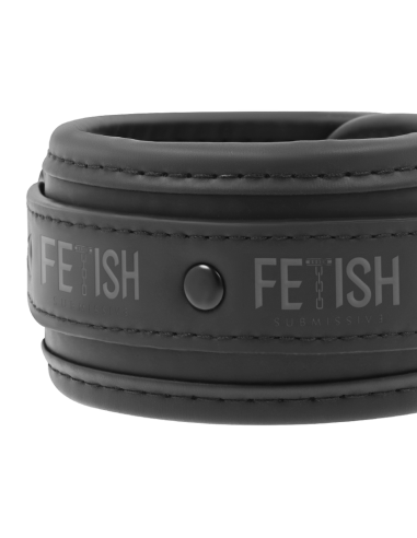 FETISH SUBMISSIVE - Esposas de Tobillo de Cuero Vegano con Forro de Neopreno para Juegos BDSM