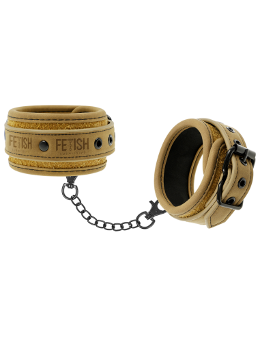 FETISH SUBMISSIVE - Esposas Tobillos de Cuero Vegano y Neopreno para Juegos BDSM