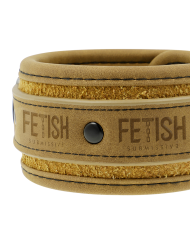 FETISH SUBMISSIVE - Esposas Tobillos de Cuero Vegano y Neopreno para Juegos BDSM