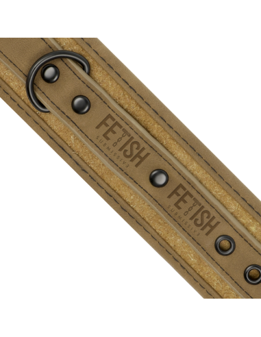 FETISH SUBMISSIVE - Esposas Tobillos de Cuero Vegano y Neopreno para Juegos BDSM