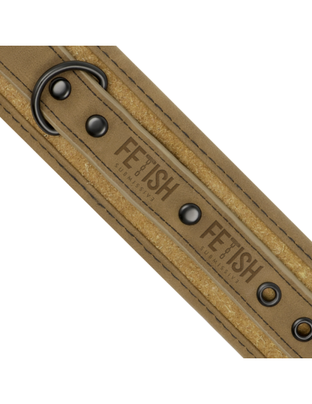 FETISH SUBMISSIVE - Esposas Tobillos de Cuero Vegano y Neopreno para Juegos BDSM