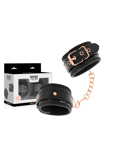 Esposas BEGME - Black Edition de Neopreno | Juguete BDSM Elegante y Cómodo