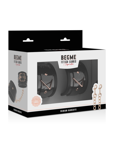 Esposas BEGME - Black Edition de Neopreno | Juguete BDSM Elegante y Cómodo