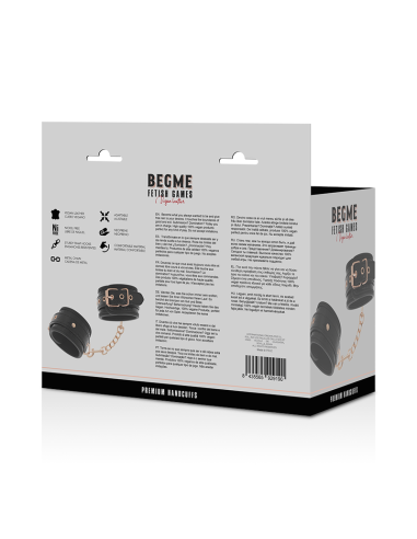 Esposas BEGME - Black Edition de Neopreno | Juguete BDSM Elegante y Cómodo