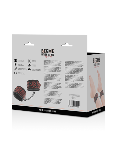 BEGME - RED EDITION: Esposas para Tobillos con Forro de Neopreno | Accesorio BDSM Sexy y Cómodo