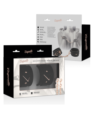Esposas de Cuero Vegano COQUETTE CHIC DESIRE - Accesorios Sexy para Juegos BDSM