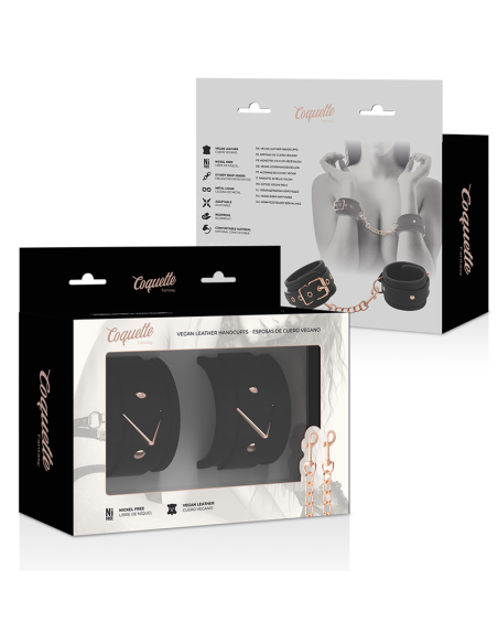 Esposas de Cuero Vegano COQUETTE CHIC DESIRE - Accesorios Sexy para Juegos BDSM