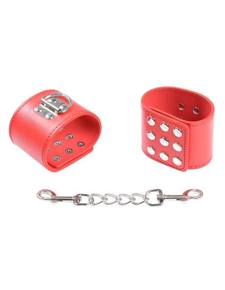 OhMama Fetish: Esposas Rojas con Cierre a Presión - Placer y Calidad para Adultos