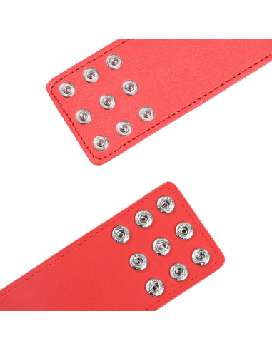 OhMama Fetish: Esposas Rojas con Cierre a Presión - Placer y Calidad para Adultos