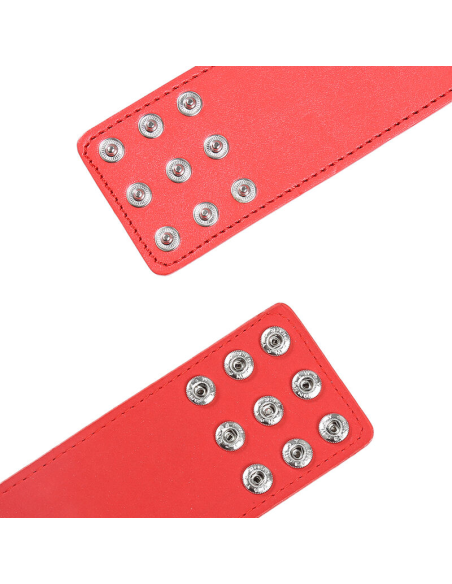 OhMama Fetish: Esposas Rojas con Cierre a Presión - Placer y Calidad para Adultos