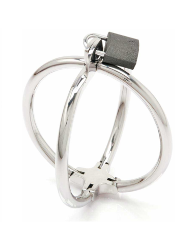 METAL HARD - CRISS CROSS: Esposas de Acero Inoxidable con Candado Resistente