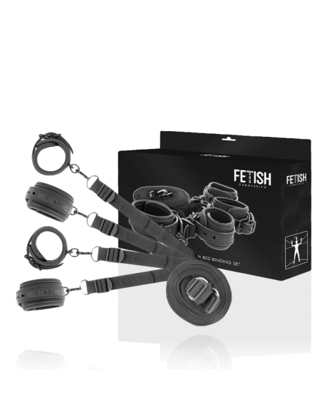 FETISH SUBMISSIVE - Set de Esposas y Ataduras BDSM de Neopreno para Placer y Control en la Cama