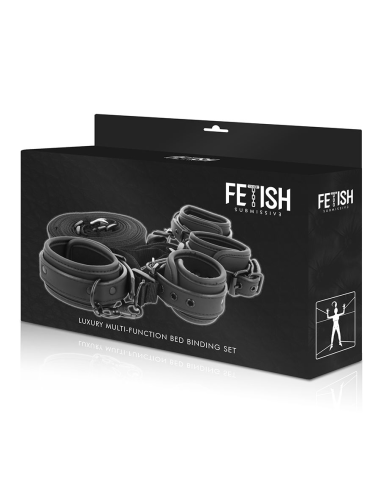 FETISH SUBMISSIVE - Set de Esposas y Ataduras BDSM de Neopreno para Placer y Control en la Cama