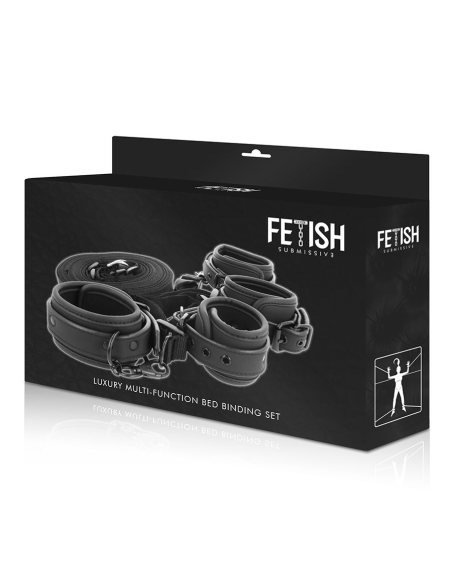 FETISH SUBMISSIVE - Set de Esposas y Ataduras BDSM de Neopreno para Placer y Control en la Cama