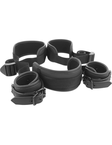 Set de Ataduras Master con 4 Esposas de Neopreno para BDSM