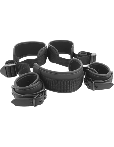 Set de Ataduras Master con 4 Esposas de Neopreno para BDSM