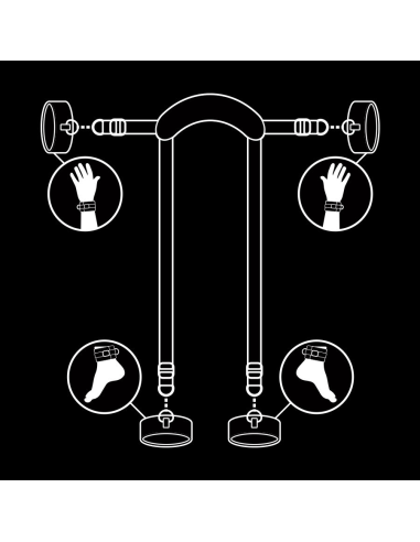 Set de Ataduras Master con 4 Esposas de Neopreno para BDSM