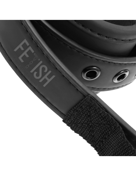 Fetish Submissive: Esposas de Cuero Vegano con Tirador y Forro de Neopreno para Juegos BDSM